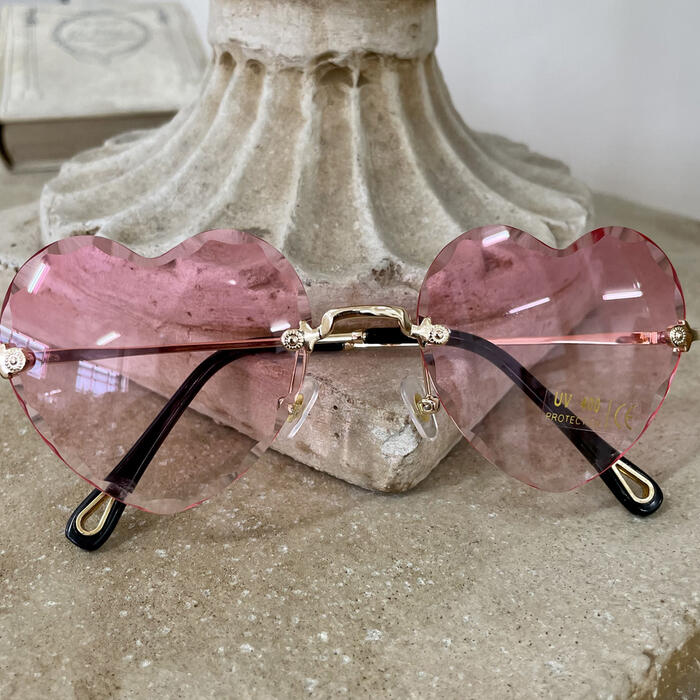 Cut glass Sunglasses - Pink